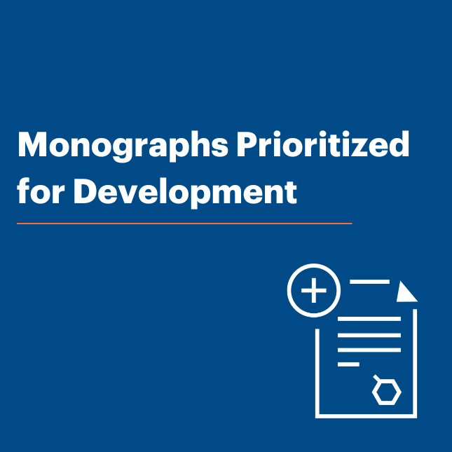 Monographs Prioritized for Development