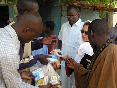 Senegal-USP Staff sampling illicit medicine market in Touba