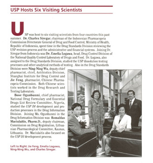 Visiting Scientists Article