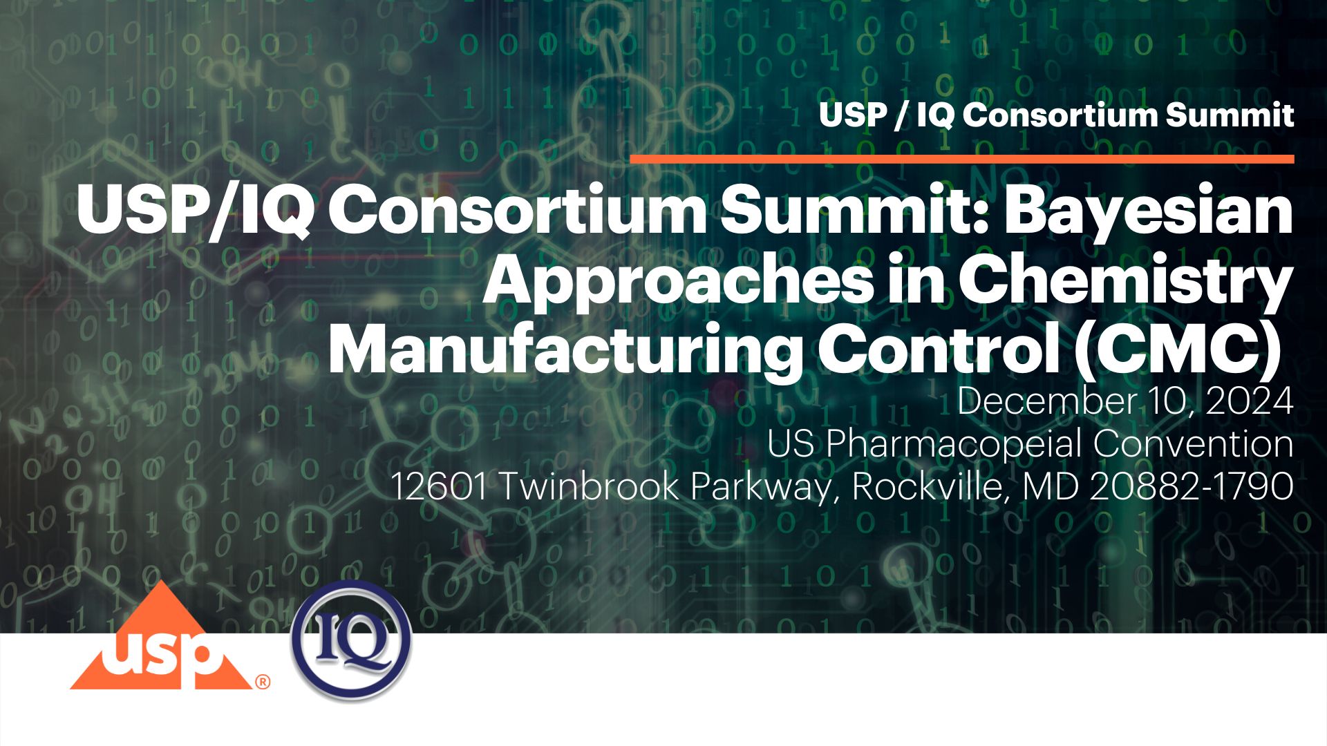 USP/IQ Consortium Summit: Bayesian Approaches in Chemistry Manufacturing Control (CMC)