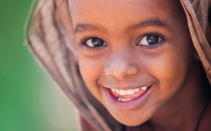 young African child smiling